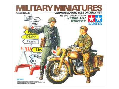 画像1: タミヤ(35241)1/35 ドイツ軍用オートバイ 野戦伝令セット