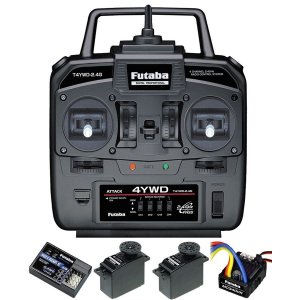 画像: フタバ (035777) 電動カー用 T4YWD (R214GFE 受信機+U300サーボx2付+アンプ:MC340CR付) セット
