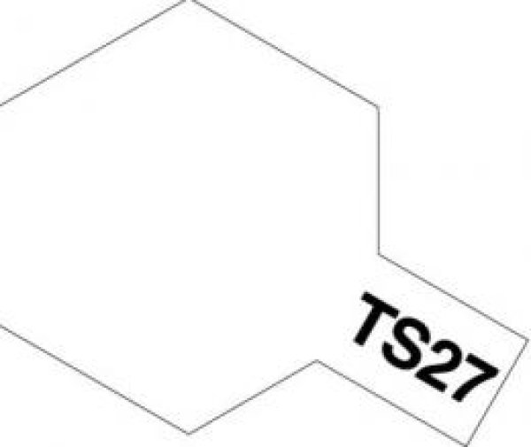 画像1: タミヤ（85027）TS-27 マットホワイト (つや消し)    (1)