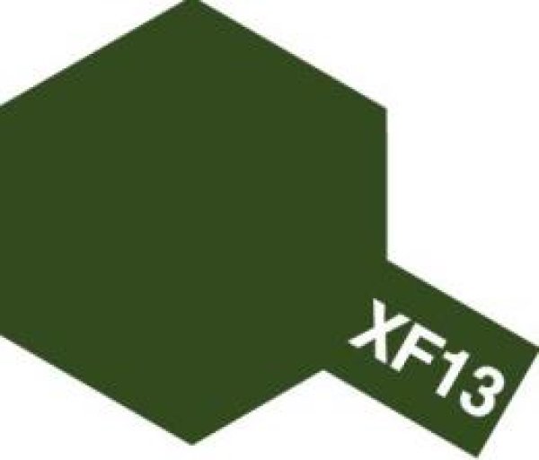 画像1: タミヤ（81713）アクリルミニ XF-13 濃緑色   (1)