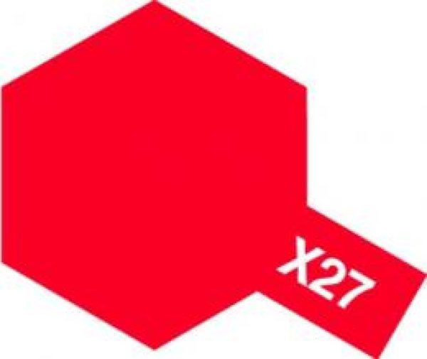 画像1: タミヤ（81527）アクリルミニ X-27 クリヤーレッド   (1)
