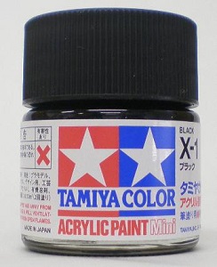 画像: タミヤ X-1 アクリルミニ塗料 ブラック 