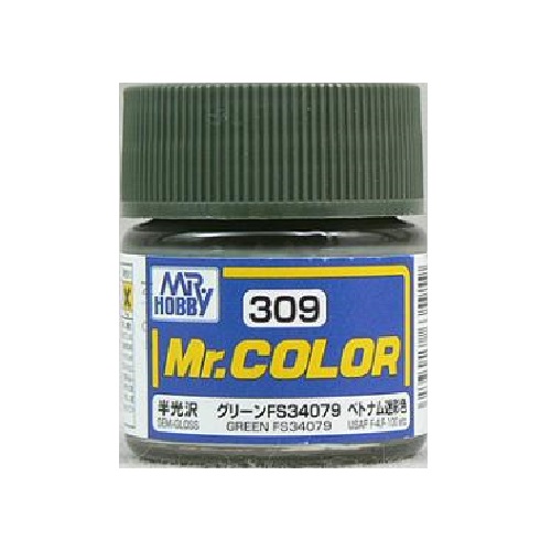 画像1: GSIクレオス (C309) Mr.カラー (グリーンFS34079) 半光沢   
