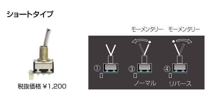 画像: フタバ  303609  (No03) 14.18MZ オプションスイッチ （2ポジション モーメンタリー ノーマル ショートタイプ）【ネコポス便対応】  