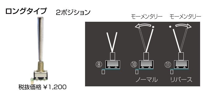 画像: フタバ 303685  (No11) 14.18MZ トグルスイッチ ロングタイプ (2ポジション モーメンタリー リバース) 【ネコポス対応】