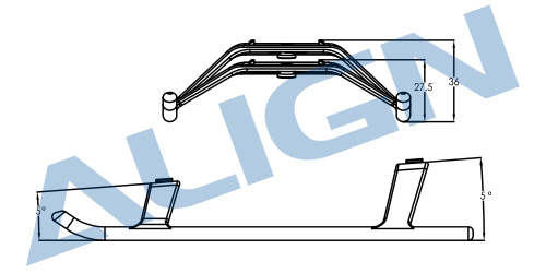 画像: ALIGN 450/470L用  ランディングスキッド 黒    