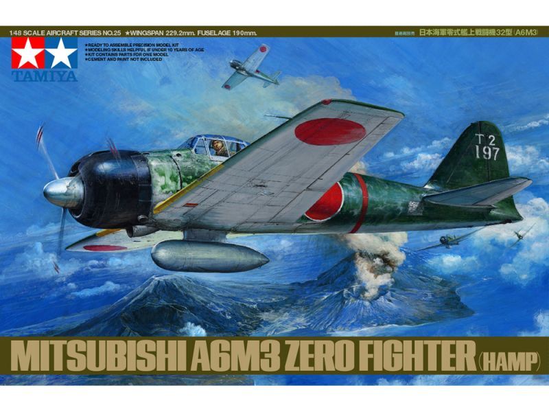 画像: タミヤ（61025）1/48 日本海軍 零式艦上戦闘機32型 （A6M3）       