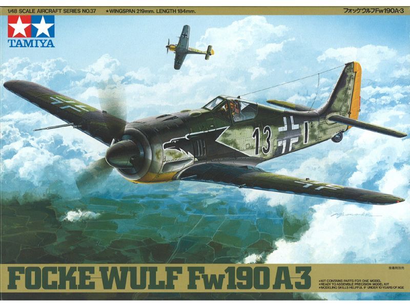 画像: タミヤ (37) 1/48 (第二次大戦) フォッケウルフ Fw190 A-3     