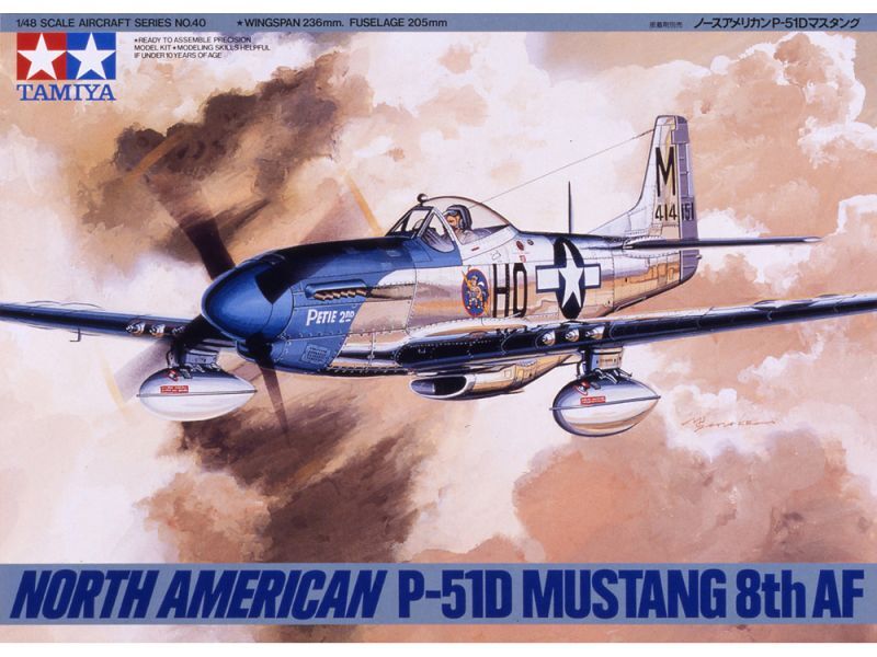 画像: タミヤ (61040) 1/48 (第二次大戦) ノースアメリカン P-51D マスタング   