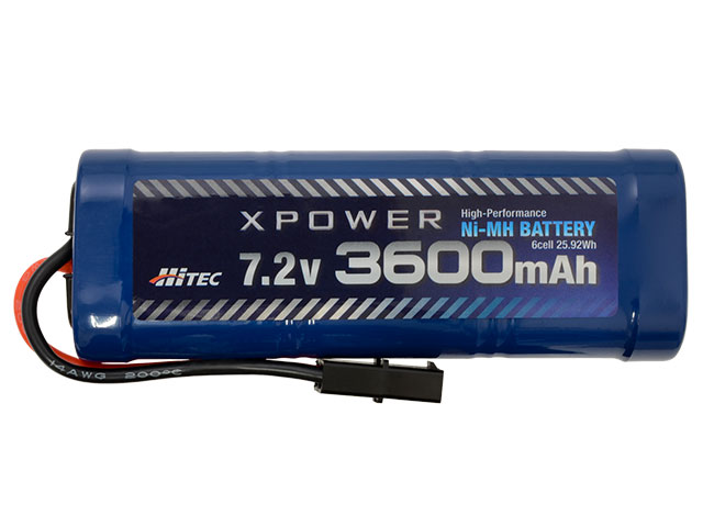 画像: ハイテック  (XP3600-NT-B)  Ni-MH 7.2V 3600mAh タミヤタイプコネクター  