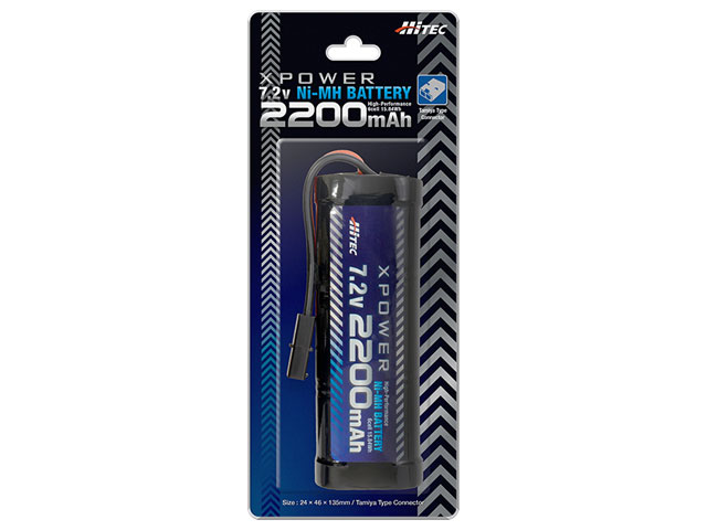 画像: ハイテック  (XP2200-NT-B)  Ni-MH 7.2V 2200mAh タミヤタイプコネクター  