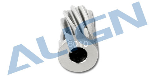 画像: ALIGN 550E/550L/550X用  モーターピニオン ハス歯 10T/M1.0 ステンレス製【550】  