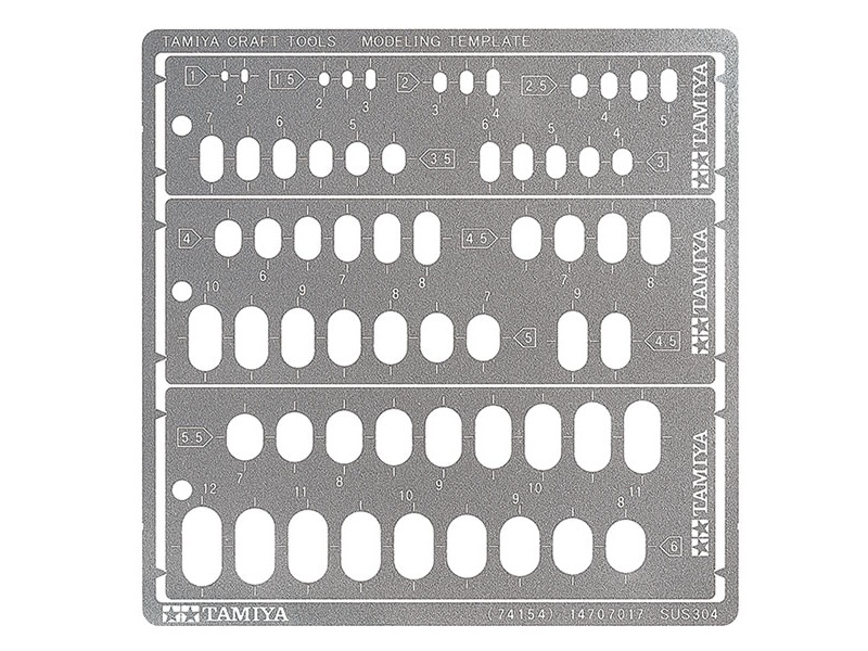 画像1: タミヤ  (74154) モデリングテンプレート (長円 1〜6mm) 【ネコポス便対応】