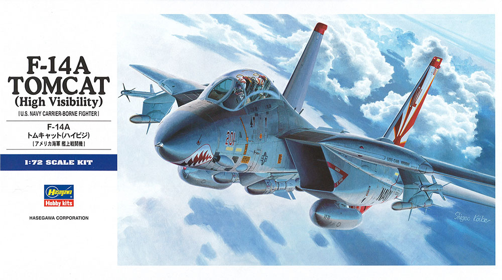 画像: ハセガワ E3  1/72  F-14A トムキャット (ハイビジ)   