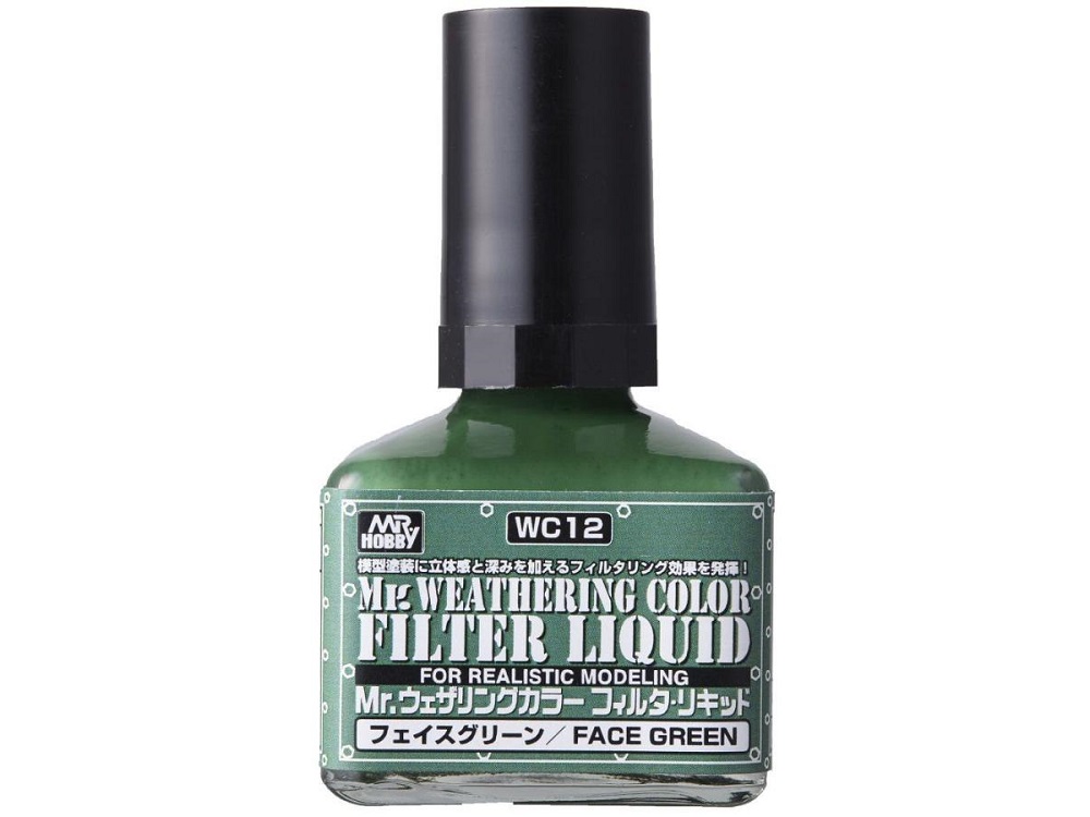 画像1: クレオス  (WC12)  Mr.ウェザリングカラー  フィルタ・リキッド フェイスグリーン  40ml   