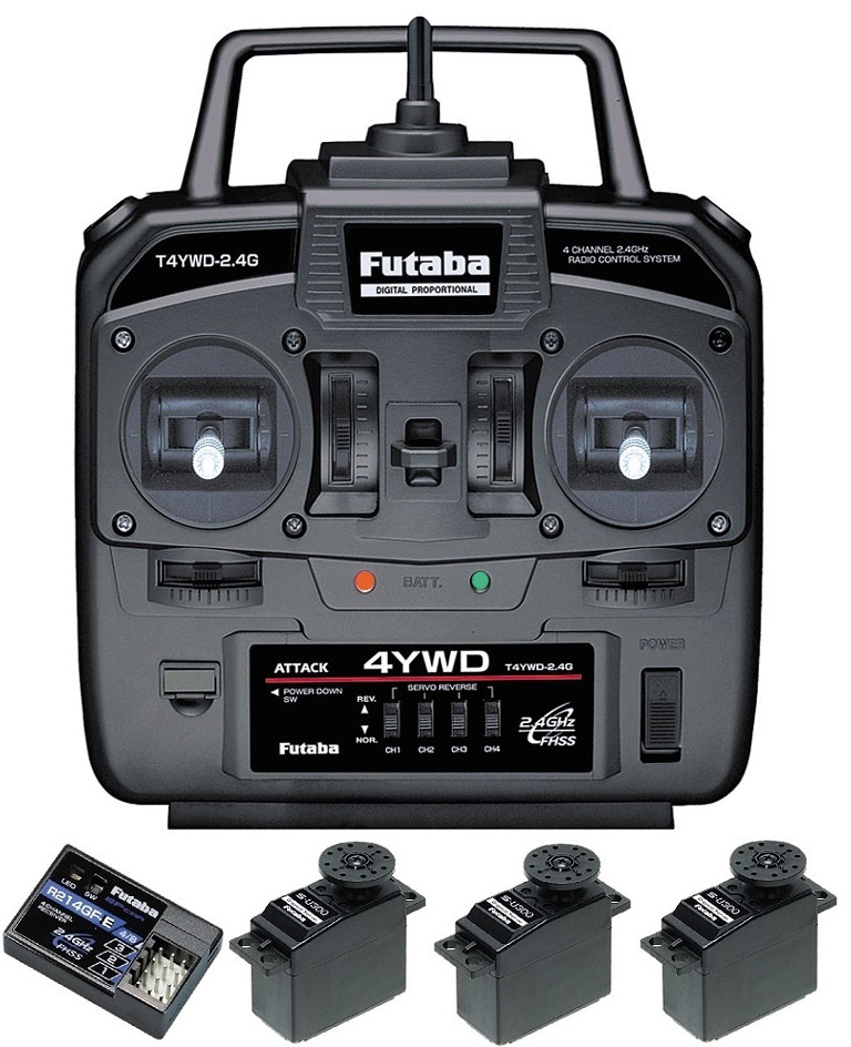 画像1: フタバ (037177)  T4YWD+R214GFE受信機+Ｕ300サーボx3付セット  