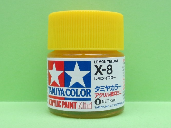 画像1: タミヤ（81508）アクリルミニ X-8 レモンイエロー  