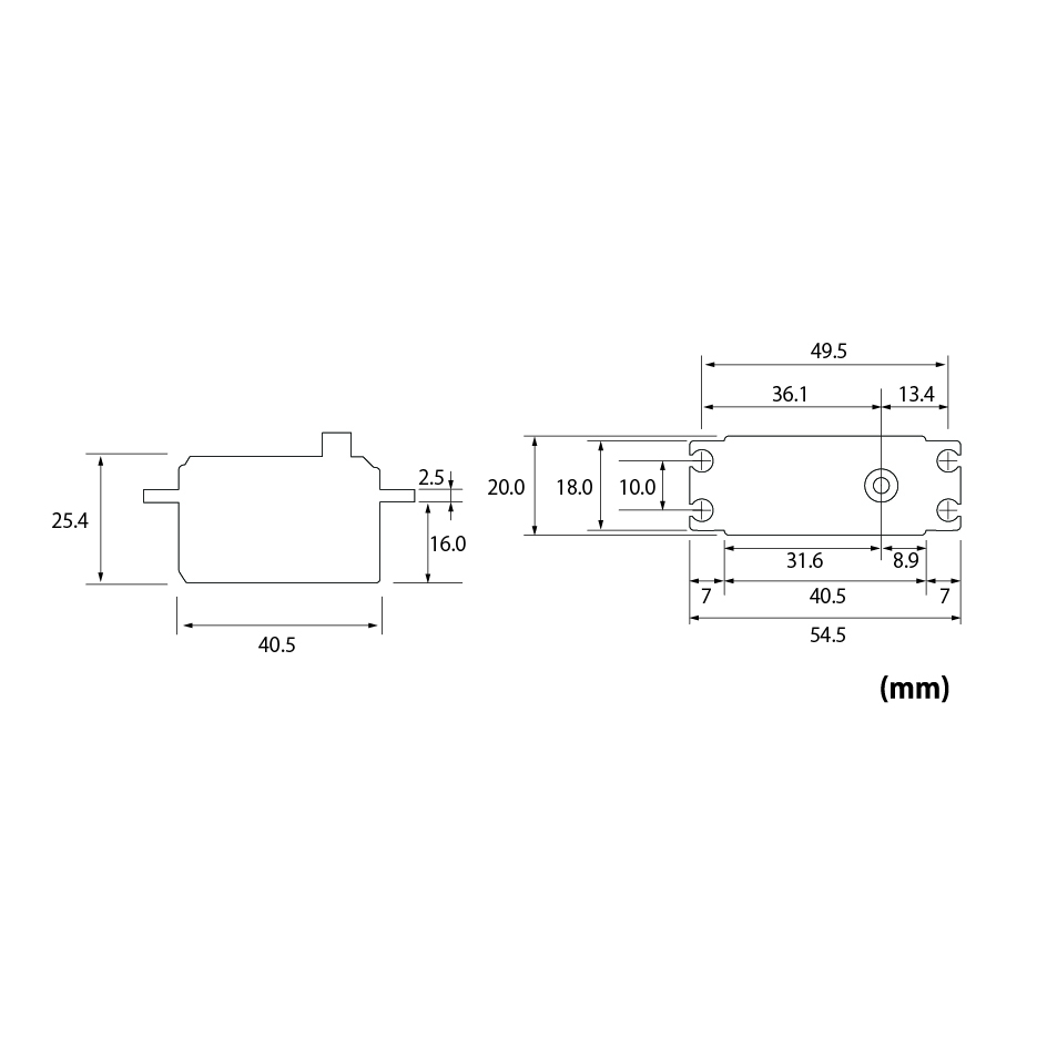 画像: フタバ  (040573)  S-CD400  1/10ドリフトカー用ロープロ サーボ  