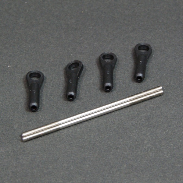 画像1: クエスト QH0078-01 (CA30/CA50/E6-550/600FBL用)  200mmショートマスト用リンケージ セット（For FBL2Blade）【メーカー直送になります】