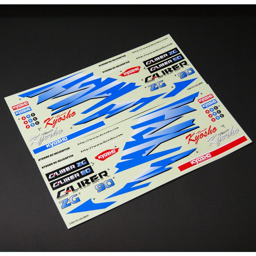 画像1: クエスト CA6175 (CA90/120-720/E12S-784/GT15/ZG他用) ボディーデカール キャリバー ZG 【メーカー直送になります】  