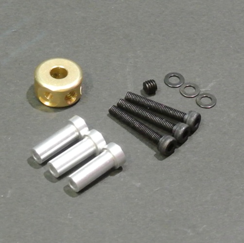 画像1: クエスト QH0084-01G (CA30/50/E6/E12S/120-720/E12S-787/GT-15/ZG他用) テールセンターハブ（ゴールド）【メーカー直送になります】