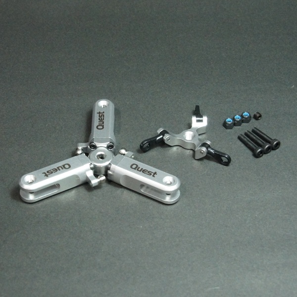 画像1: クエスト QH0084S (CA30/50/E6/GT15/ZG/120-720/E12S-787用) ＨＰテールグリップ　3ブレード （5°）(シルバー）【メーカー直送になります】