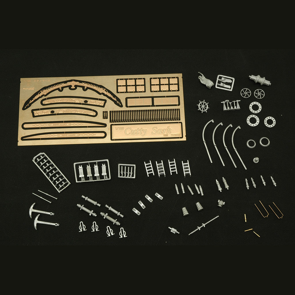 画像: ウッディジョー (NO.647) 1/100 カティサーク （帆付）木製模型 組立キット  