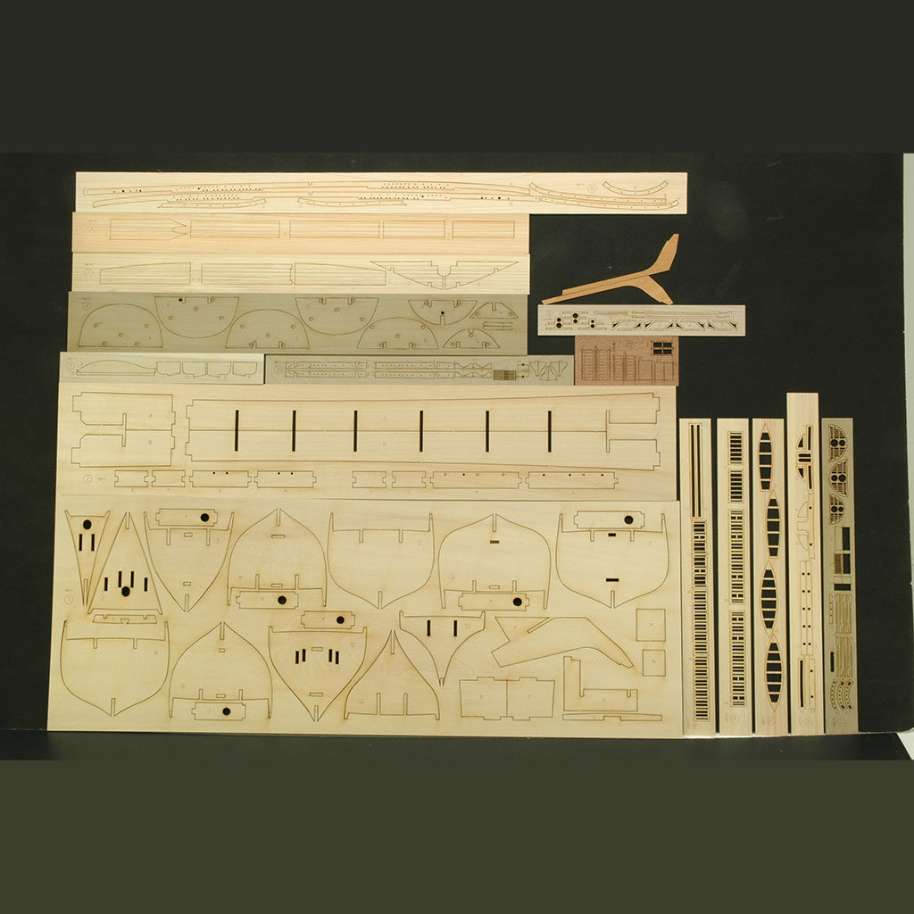 画像: ウッディジョー (NO.647) 1/100 カティサーク （帆付）木製模型 組立キット  