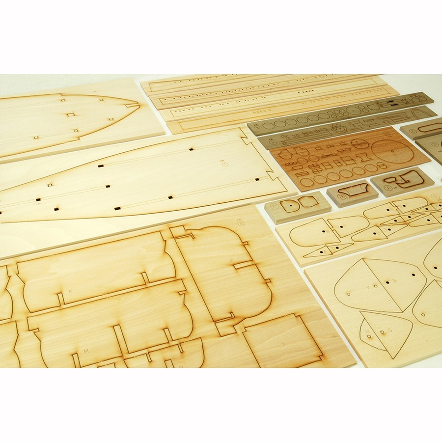 画像: ウッディジョー (NO.658) 1/250 戦艦大和 木製模型 組立キット 