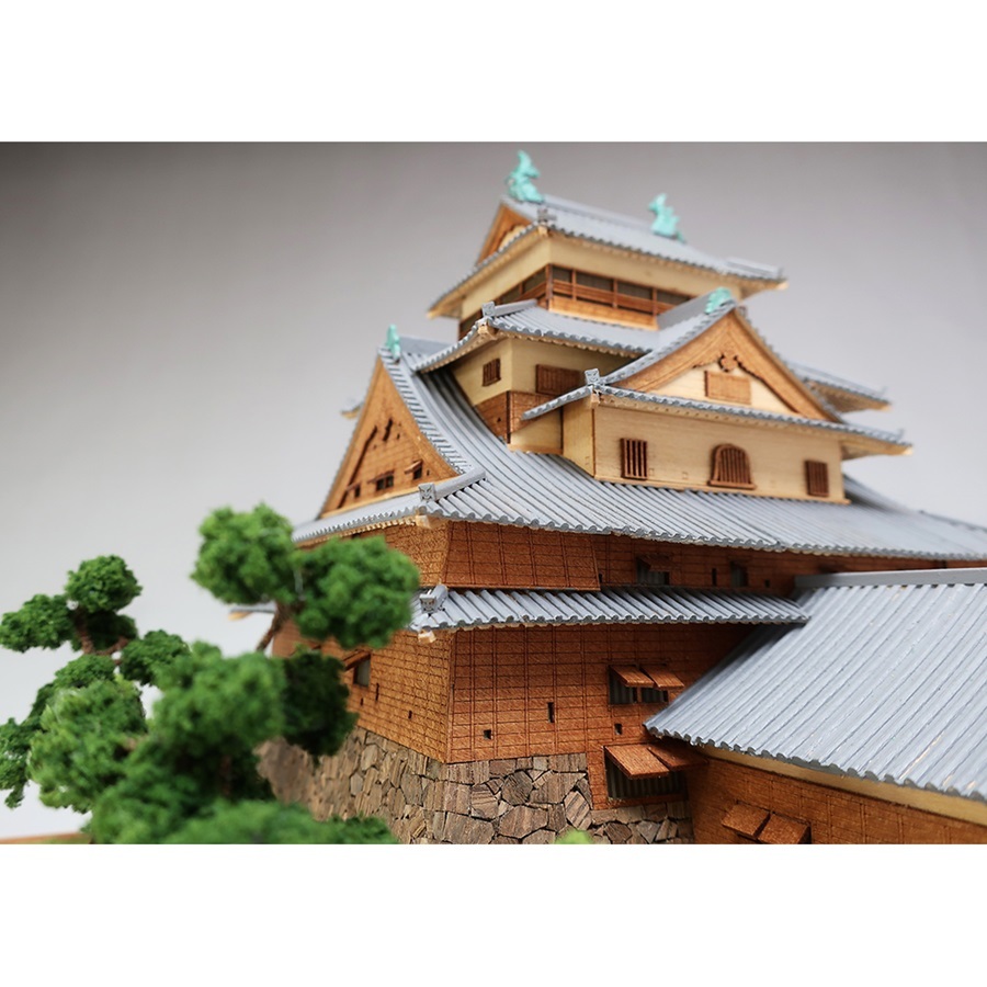 画像: ウッディジョー (NO.333) 1/150 松江城 木製模型 組立キット 