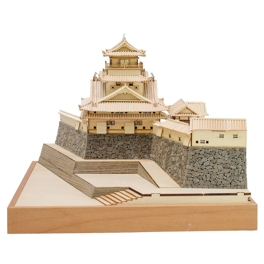 画像: ウッディジョー (NO.258) 1/150 高知城 木製模型 組立キット 