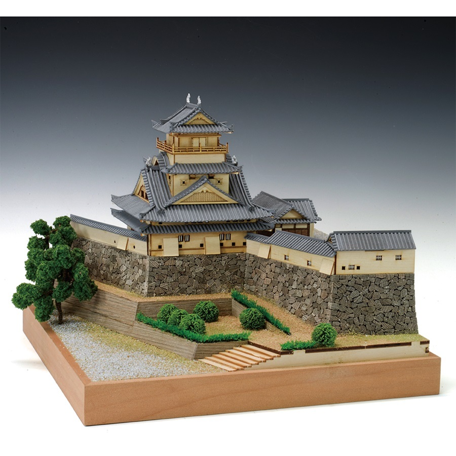 画像: ウッディジョー (NO.258) 1/150 高知城 木製模型 組立キット 