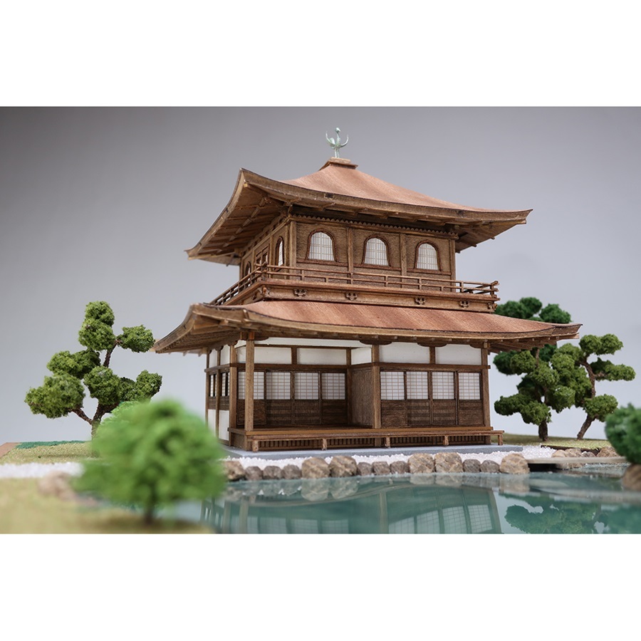 画像: ウッディジョー (NO.341) 1/75 慈照寺 銀閣 木製模型 組立キット 