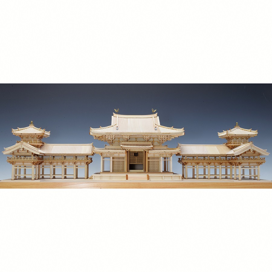 画像: ウッディジョー (NO.338) 1/75 平等院 鳳凰堂 木製模型 組立キット 