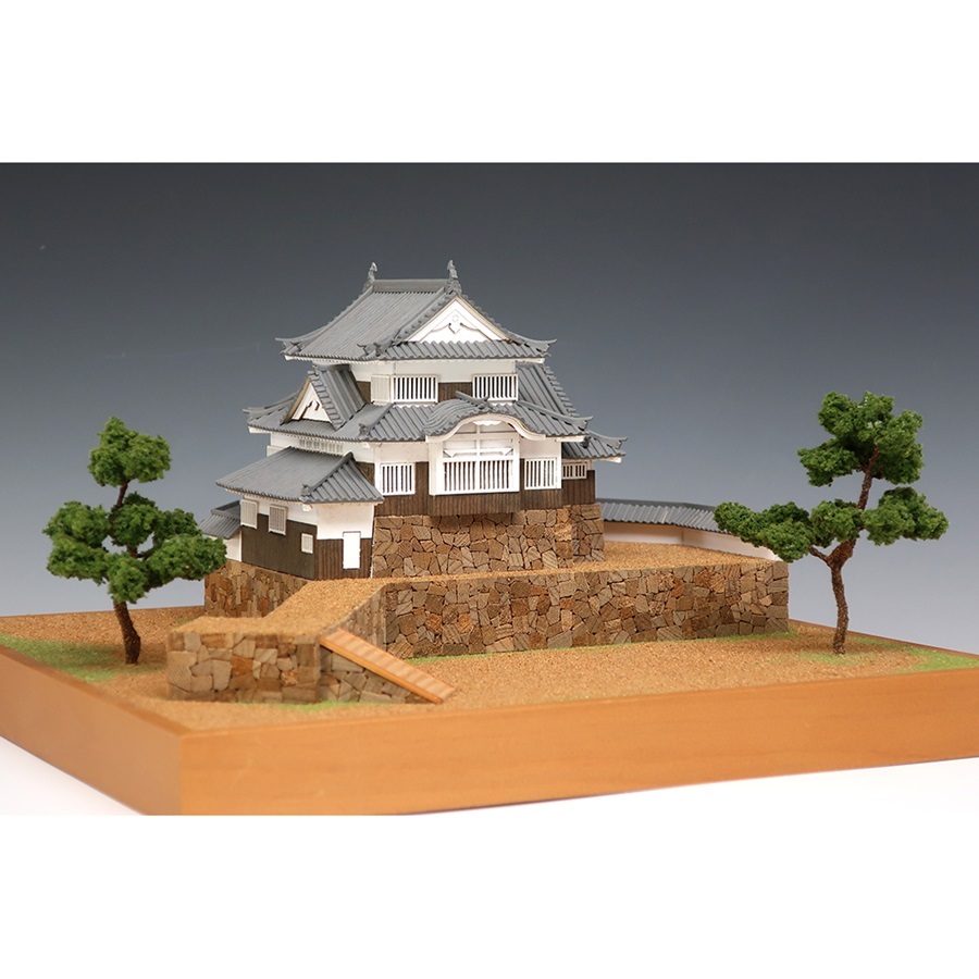 画像1: ウッディジョー (NO.268) 1/150 備中松山城 木製模型 組立キット 