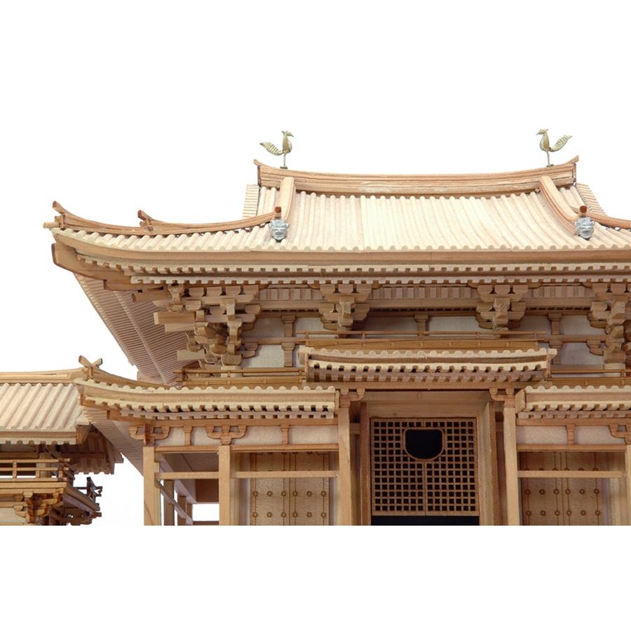 画像: ウッディジョー (NO.338) 1/75 平等院 鳳凰堂 木製模型 組立キット 