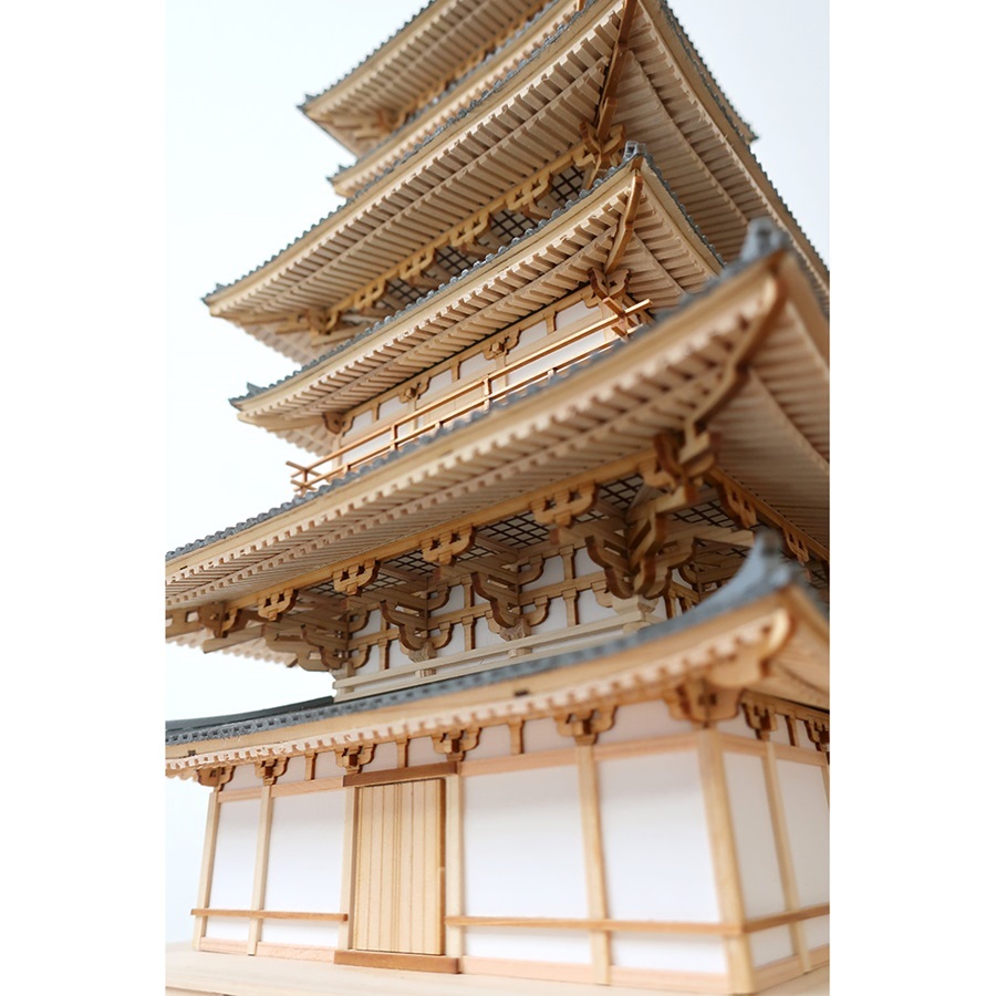 画像: ウッディジョー (NO.348) 1/75 薬師寺 東塔 木製模型 組立キット 
