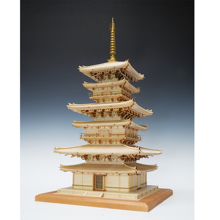 画像: ウッディジョー (NO.348) 1/75 薬師寺 東塔 木製模型 組立キット 