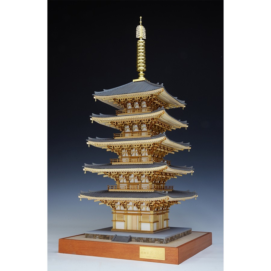 画像: ウッディジョー (NO.354) 1/75 醍醐寺 五重塔 木製模型 組立キット 