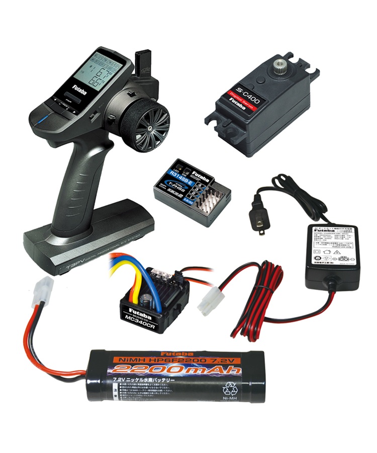 画像1: 新製品 フタバ (041488) 電動カー用 T3PV（車体搭載用バッテリー付き）ステップアップセット  