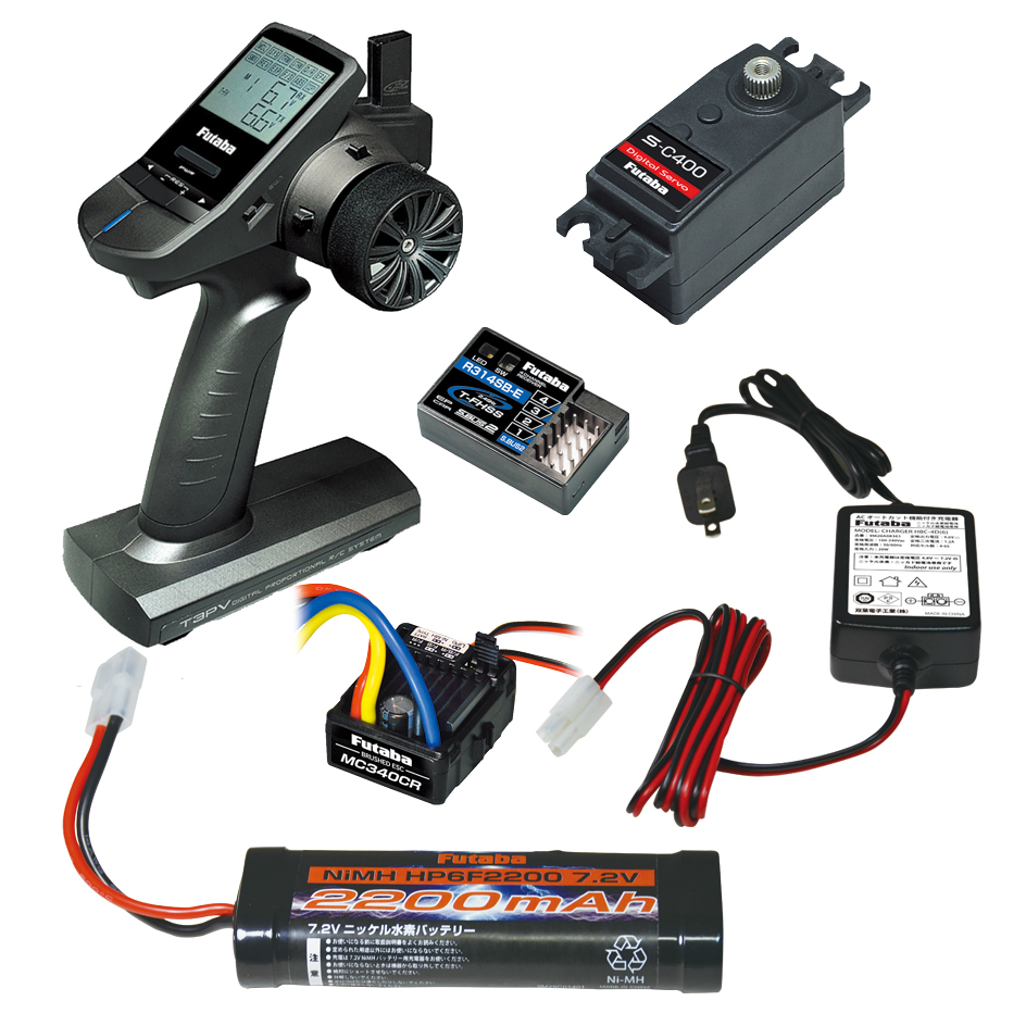 画像1: 新製品 フタバ (041488) 電動カー用 T3PV（車体搭載用バッテリー付き）ステップアップセット  