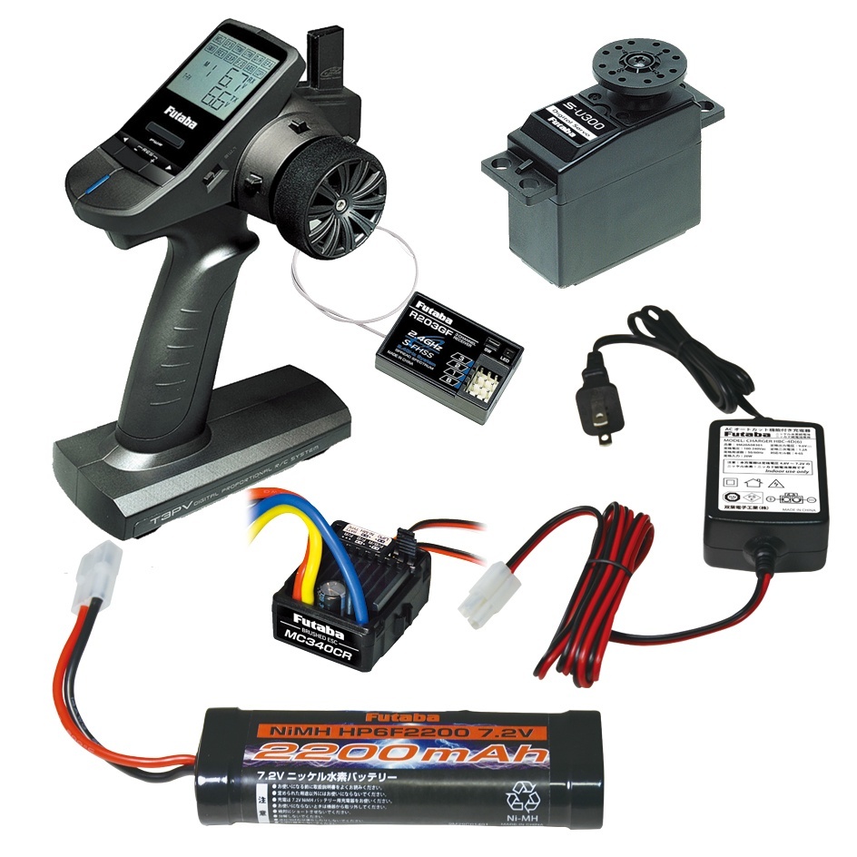 画像1: 新製品 フタバ (041471) 電動カー用 T3PV（車体搭載用バッテリー付き）エントリーセット  