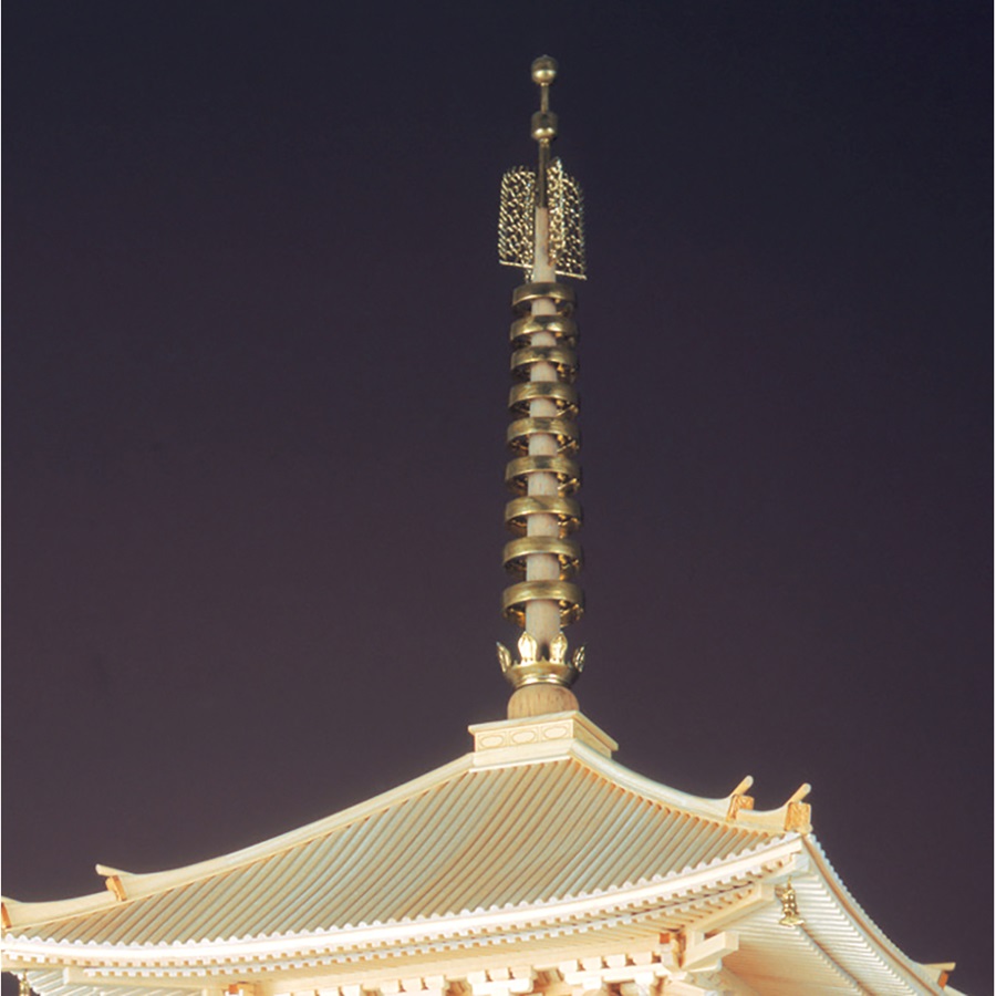 画像: ウッディジョー (NO.351) 1/75 興福寺 五重塔 木製模型 組立キット 