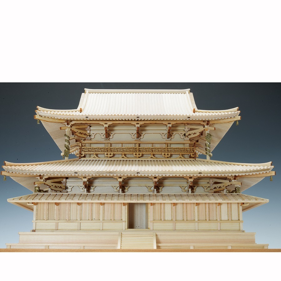 画像: ウッディジョー (NO.345) 1/75 法隆寺 金堂 木製模型 組立キット 