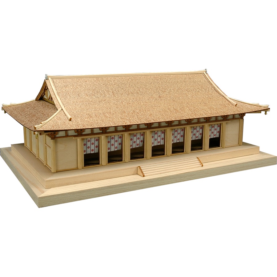 画像: ウッディジョー (NO.362) 1/150 法隆寺 大講堂 木製模型 組立キット 
