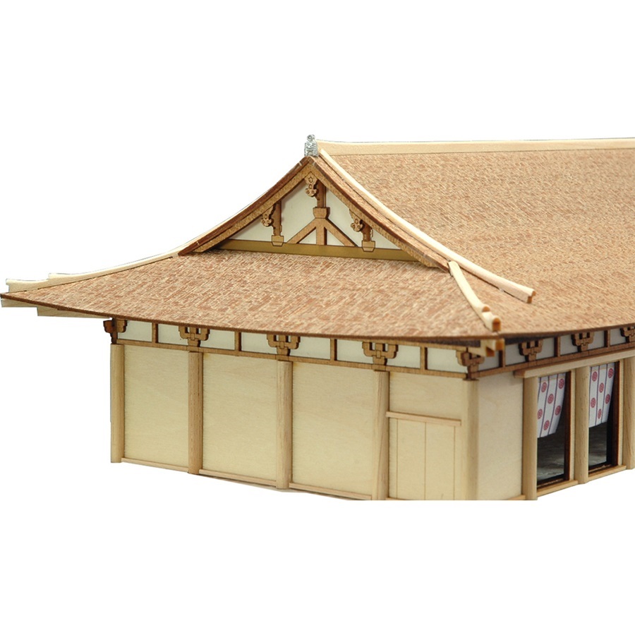 画像: ウッディジョー (NO.362) 1/150 法隆寺 大講堂 木製模型 組立キット 