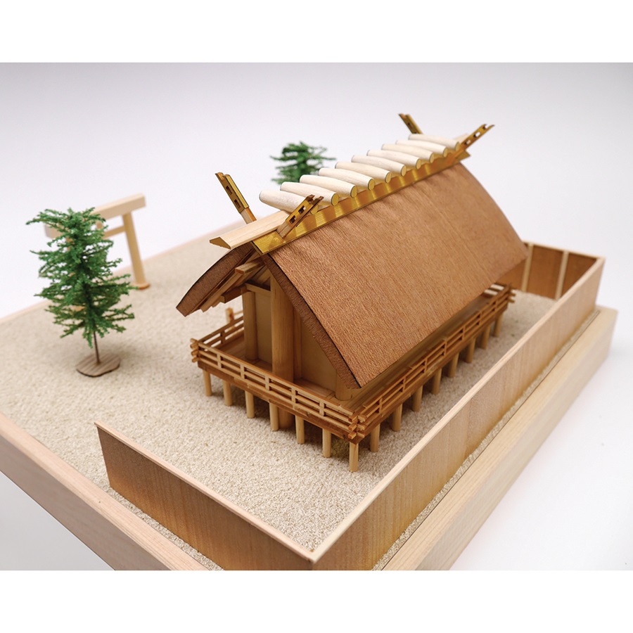 画像: ウッディジョー (NO.356) 1/150 神明造り 神社 木製模型 組立キット 