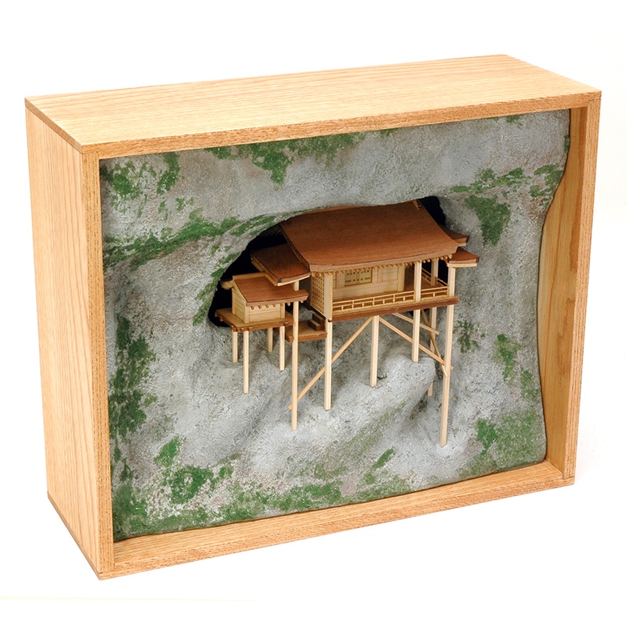 画像: ウッディジョー (NO.352) 1/75 三佛寺 投入堂 木製模型 組立キット 