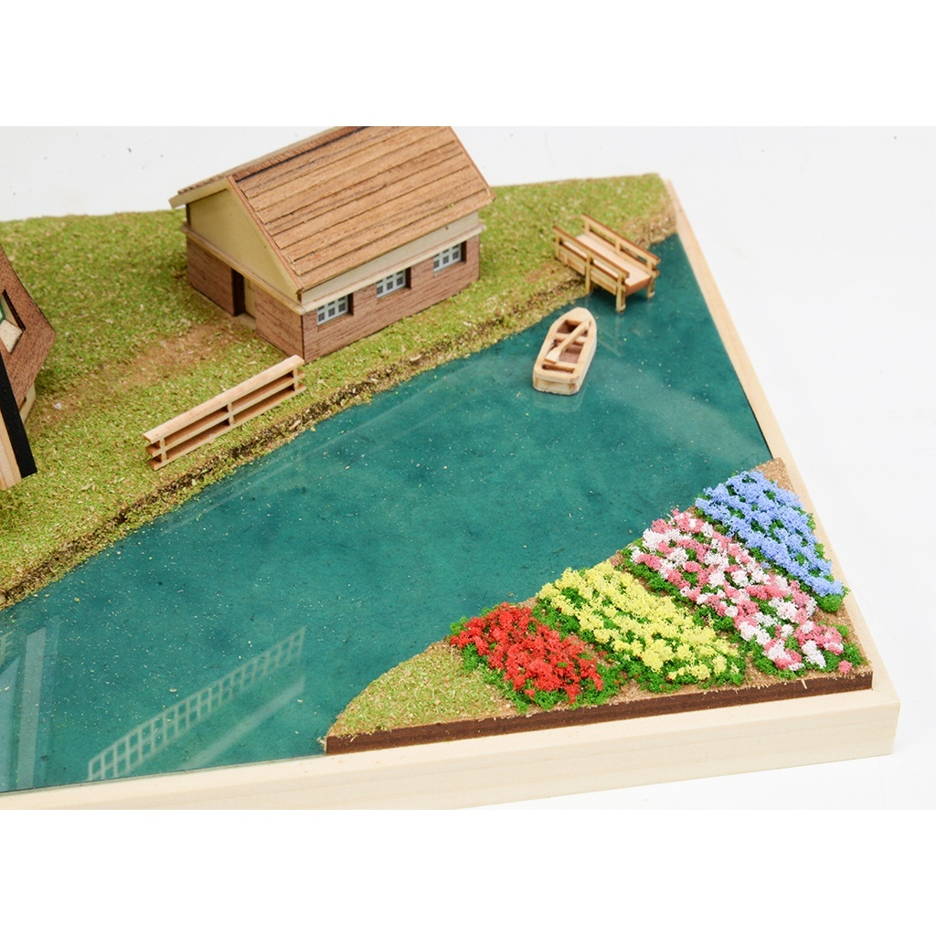 画像: ウッディジョー (NO.324) 1/220 ヨーロッパの街並みシリーズ オランダ キンデルダイク 木製模型 組立キット 