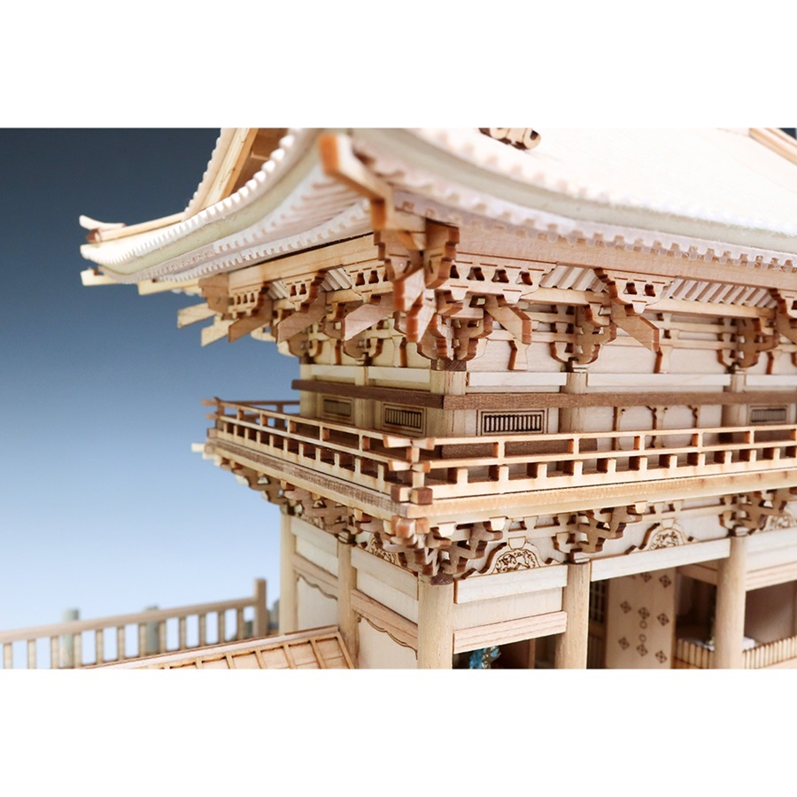 画像: ウッディジョー (NO.288) 1/75 久能山 東照宮 楼門　白木タイプ 木製模型 組立キット 